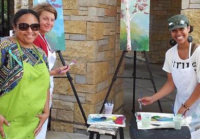 Hands-on painting workshop.