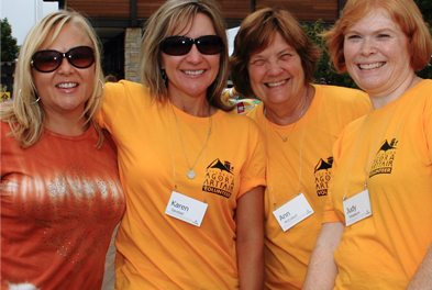 Four art-loving volunteers.